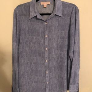 MK blue button down